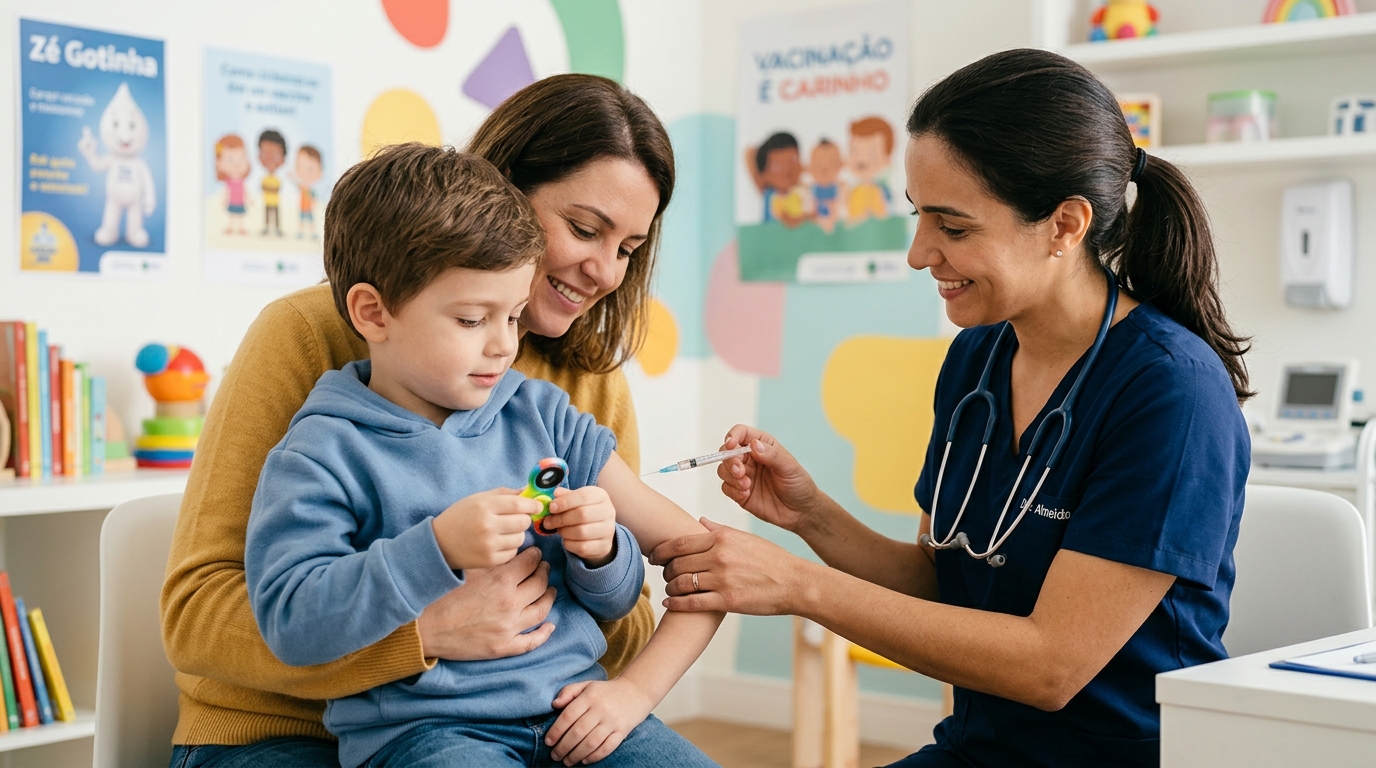 Vacinação sem trauma: estratégias para acolher crianças com autismo no momento da picada